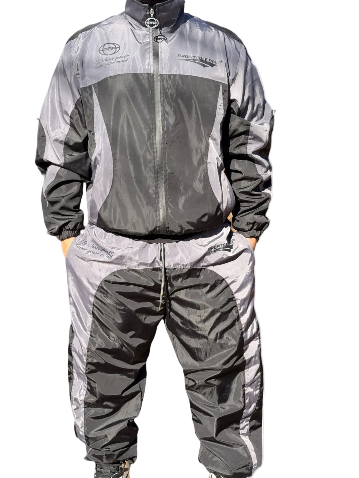 Oversized Fleece Windbreaker black