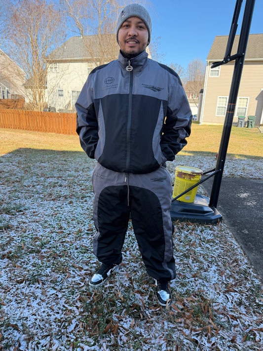 Oversized Fleece Windbreaker black