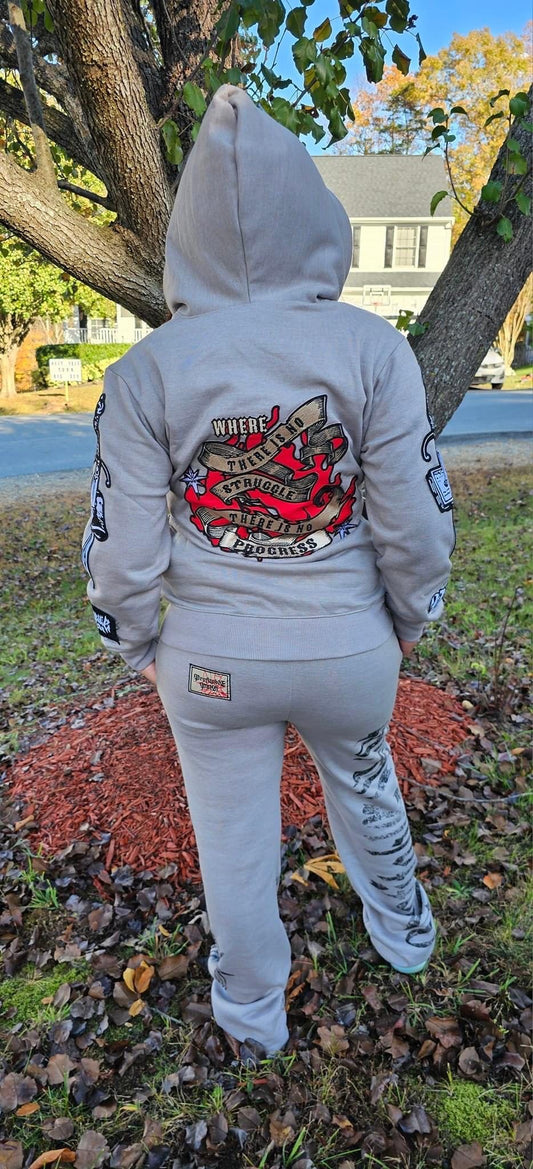 Profitable Pain Patch Sweat Suit - Grey